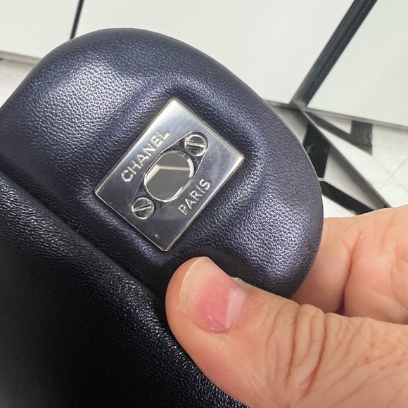 Chanel Jumbo Double Flap Bag in Iridescent Metallic Navy Blue - Picture 10 of 11